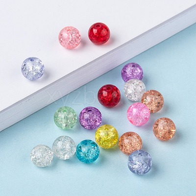 Transparent Crackle Glass Beads CCG-R001-10mm-M-1