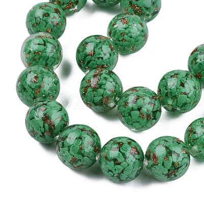 Handmade Gold Sand Lampwork Beads LAMP-S194-008C-10-1