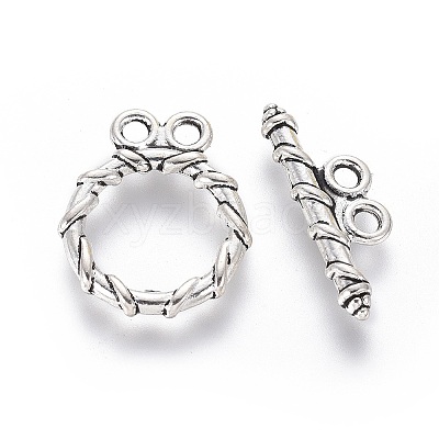 Tibetan Style Alloy Toggle Clasps LF10797Y-NF-1