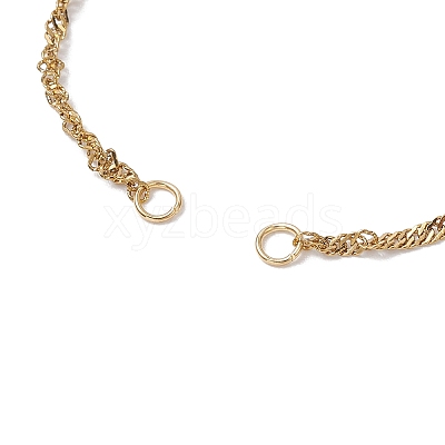 304 Stainless Steel Singapore Chain Slider Bracelet Making AJEW-JB01328-01-1