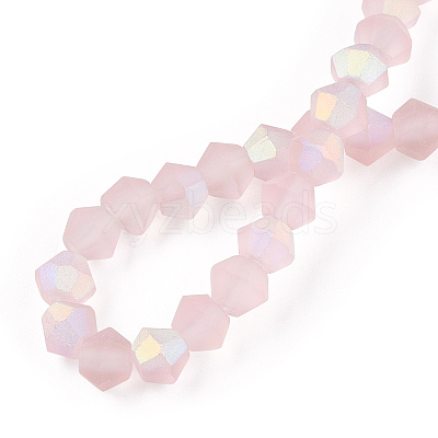 Imitate Austrian Crystal Bicone Frosted Glass Beads Strands LS-GLAA-F029-TM3mm-A26-1