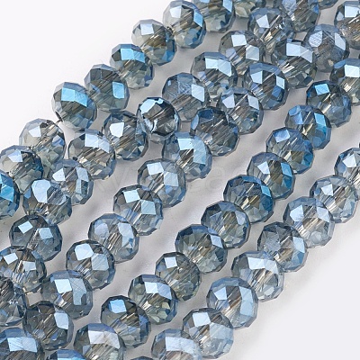 Electroplate Glass Beads Strands X-GLAA-K027-FR-A03-1