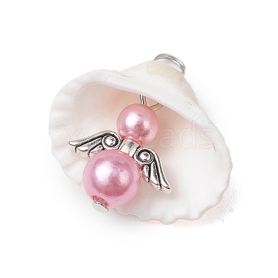 Natural Shell Pendants PALLOY-JF02646-1