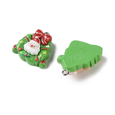 Christmas Opaque Resin Pendants RESI-I352-01P-01-1