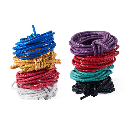 16m 8 Colors Braided Leather Cord WL-TA0001-10-1