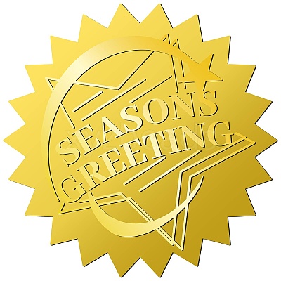 34 Sheets Self Adhesive Gold Foil Embossed Stickers DIY-WH0509-046-1