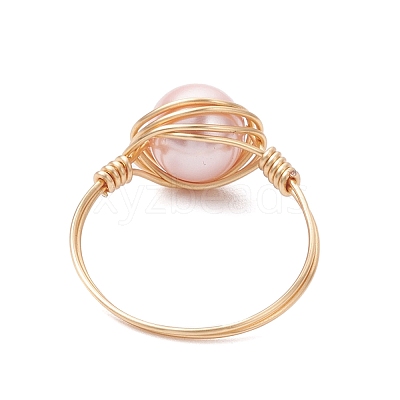 2Pcs Shell Pearl Finger Rings RJEW-JR00946-1
