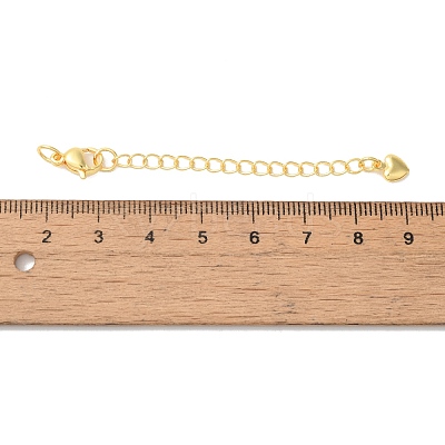 Rack Plating Brass Ends with Chain and Lobster Claw Clasps KK-F873-05G-1