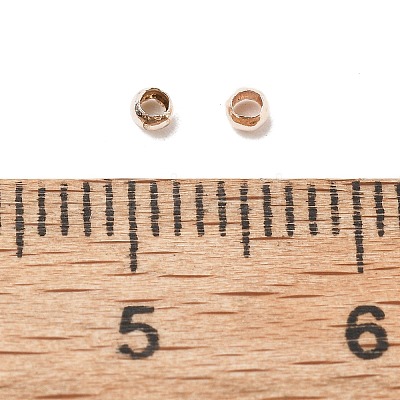 Brass Crimp Beads KK-E002-RG-1