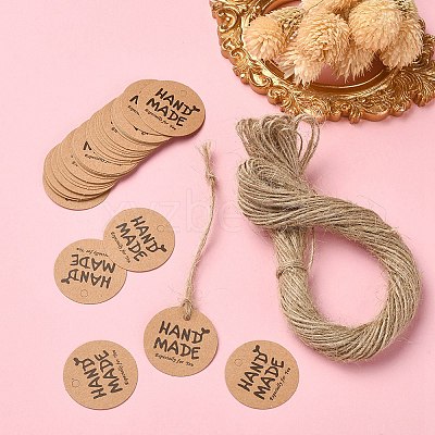 100Pcs Kraft Paper Gift Tags CDIS-YW0001-11A-1