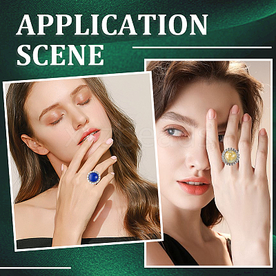 16Pcs 8 Style Adjustable Alloy Finger Rings Components FIND-SC0008-64-1