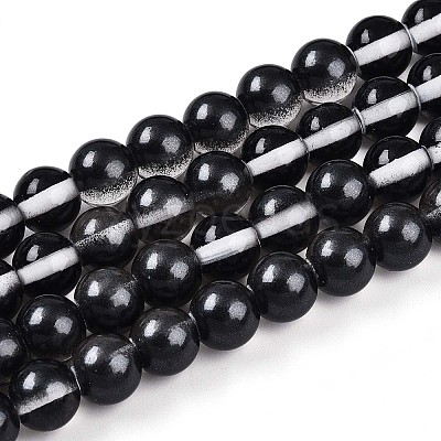 Baking Paint Transparent Glass Beads Strands DGLA-N011-8mm-10-1
