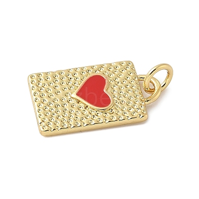 Brass Enamel Pendants KK-C110-37G-02-1