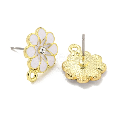 Rack Plating Alloy Stud Earring Finding FIND-C053-07G-04-1