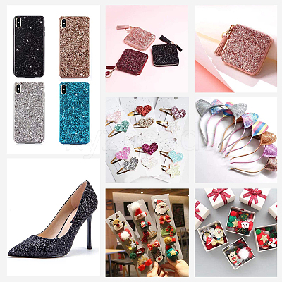 Sparkle PU Leather Fabric AJEW-GF0001-53B-1