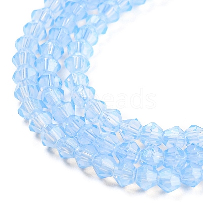 Baking Paint Transparent Glass Beads Strands DGLA-F029-J2mm-02-1