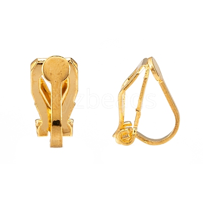 Brass Clip-on Earring Findings EC110-G-1