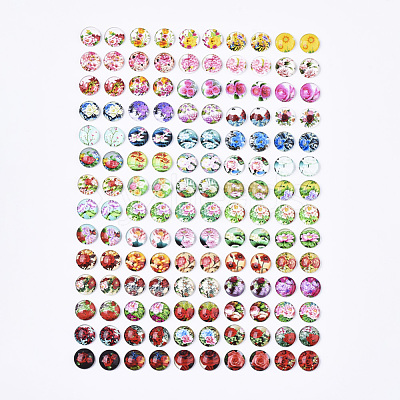 Glass Cabochons GGLA-R040-12mm-07-1