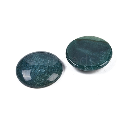 Natural Indian Agate Cabochons G-H1596-FR-25mm-16-1