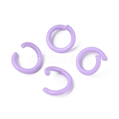 Spray Painted Iron Open Jump Rings IFIN-T017-04B-15-1
