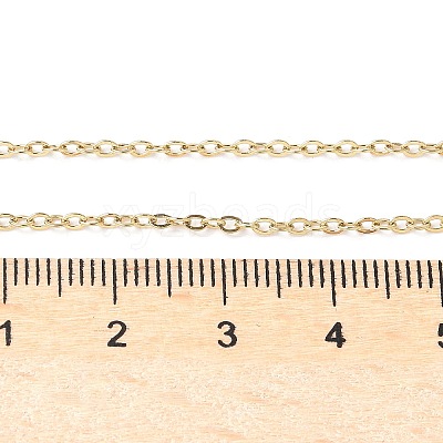 Ion Plating(IP) 304 Stainless Steel Cable Chain Necklaces NJEW-E026-04G-D-1