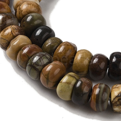 Natural Picasso Jasper Beads Strands G-Q161-B01-01-1