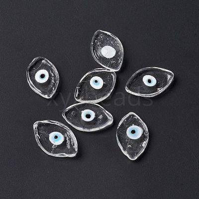 Handmade Evil Eye Lampwork Cabochons LAMP-F025-06A-1