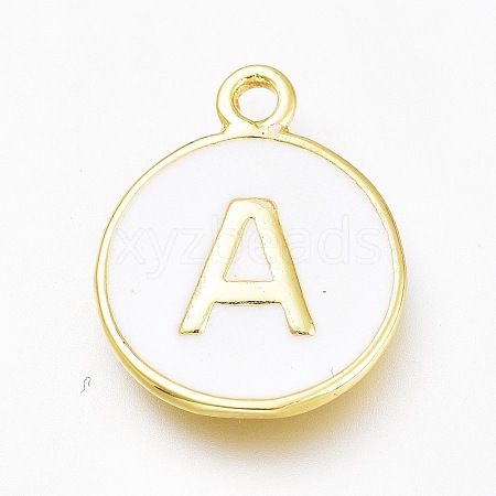 Brass Enamel Pendants KK-H103-01A-G-1