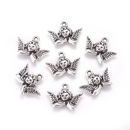 Tibetan Style Alloy Pendants TIBEP-R195-AS-LF-1