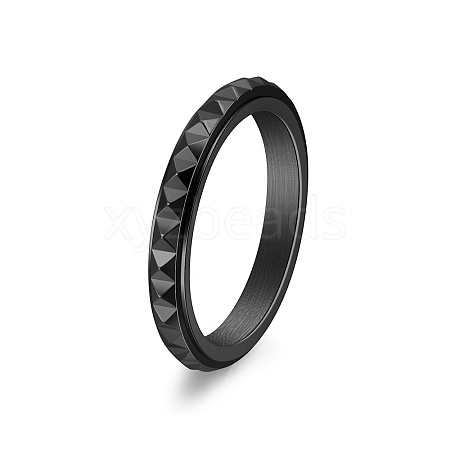 Rotatable Version Korean StyleRotatable Titanium Steel Finger Ring for Men's PW-WGAB2A4-30-1