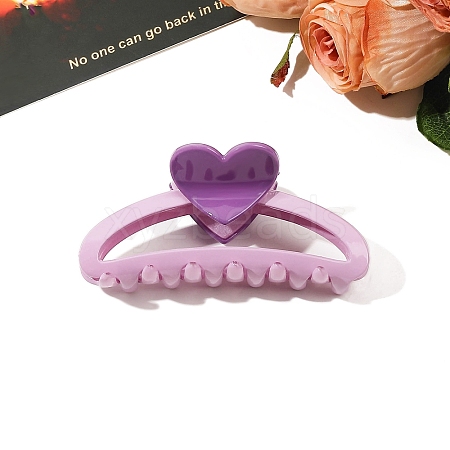 Heart Plastic Claw Hair Clips PW-WG64998-18-1