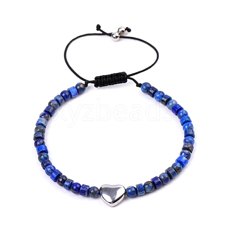 Natural Lapis Lazuli Braided Bead Bracelets for Women PW-WGAE96F-08-1