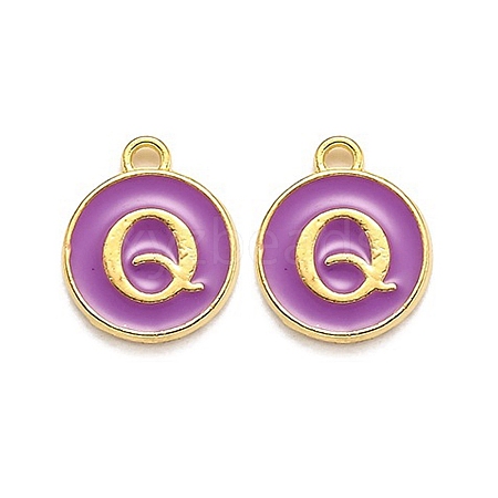Golden Plated Alloy Enamel Charms LS-ENAM-Q437-12Q-1