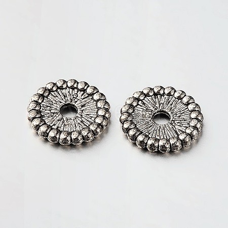 Disc Tibetan Style Alloy Spacer Beads PALLOY-N0114-05AS-1