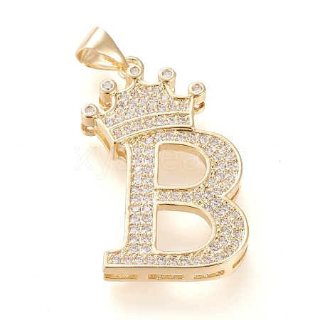 Brass Micro Pave Cubic Zirconia Pendants KK-R138-002B-1