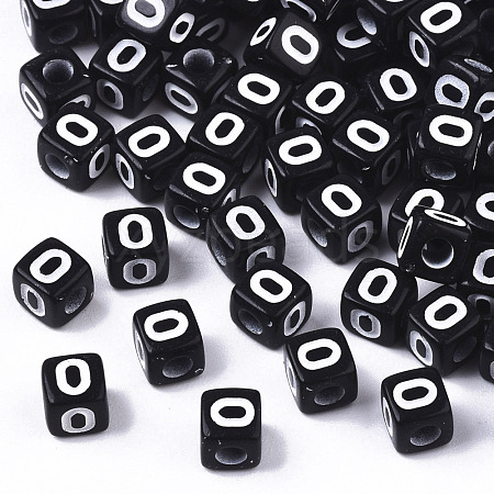 Opaque Acrylic Beads SACR-N002-01O-1