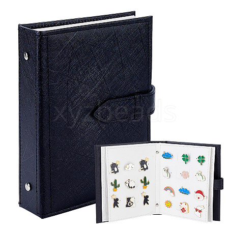 Imitation Leather Earring Displays Storage Book EDIS-WH0022-45B-1