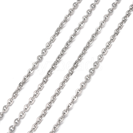 Tarnish Resistant 304 Stainless Steel Men's Necklace Chains STAS-N051-02-1