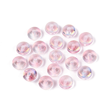 Baking Paint Electroplate Transparent Glass Beads EGLA-Q141-01A-A06-1