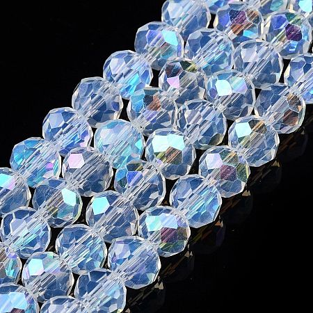 Electroplate Glass Beads Strands X-EGLA-A044-J6mm-L06-1