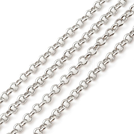 Anti-Tarnish Rhodium Plated 925 Sterling Silver Rolo Chains STER-F052-05P-1