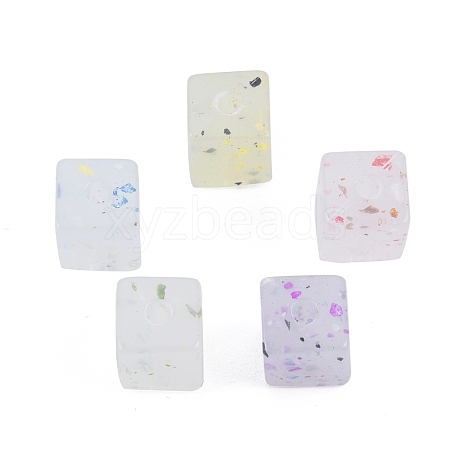 Marbled Stone Style Opaque Acrylic Beads OACR-G009-11-1