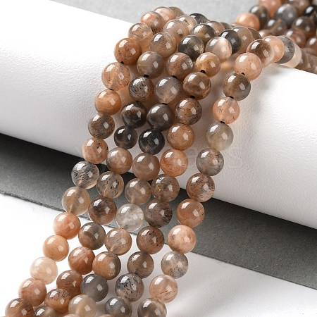 Natural Black Sunstone Beads Strands G-U009-A01-01-1