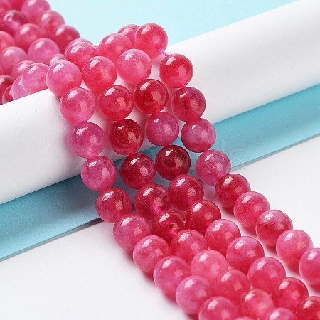 Dyed Natural Malaysia Jade Beads Strands G-G021-02B-08-1