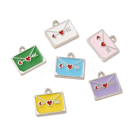 Alloy Enamel Pendants ENAM-M053-05P-1