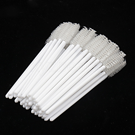 Nylon Disposable Eyebrow Brush with Plastic Handle MRMJ-PW0003-20M-1