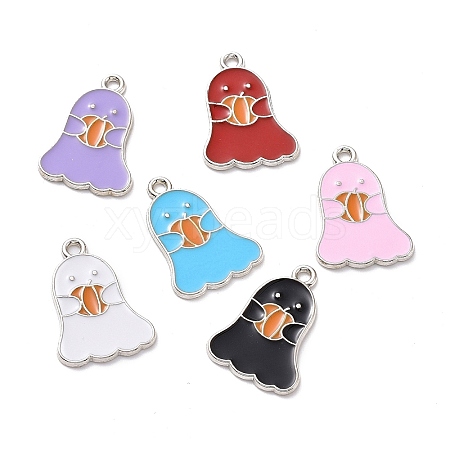 Halloween Theme Alloy Enamel Pendants ENAM-A139-09P-1