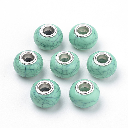 Imitation Turquoise Style Resin European Beads X-OPDL-Q132-03-1