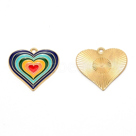 Heart Alloy Enamel Pendants ENAM-TAC0016-01B-1