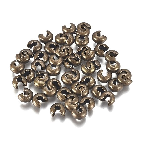 Iron Crimp Beads Covers KK-CJC0001-06B-AB-1